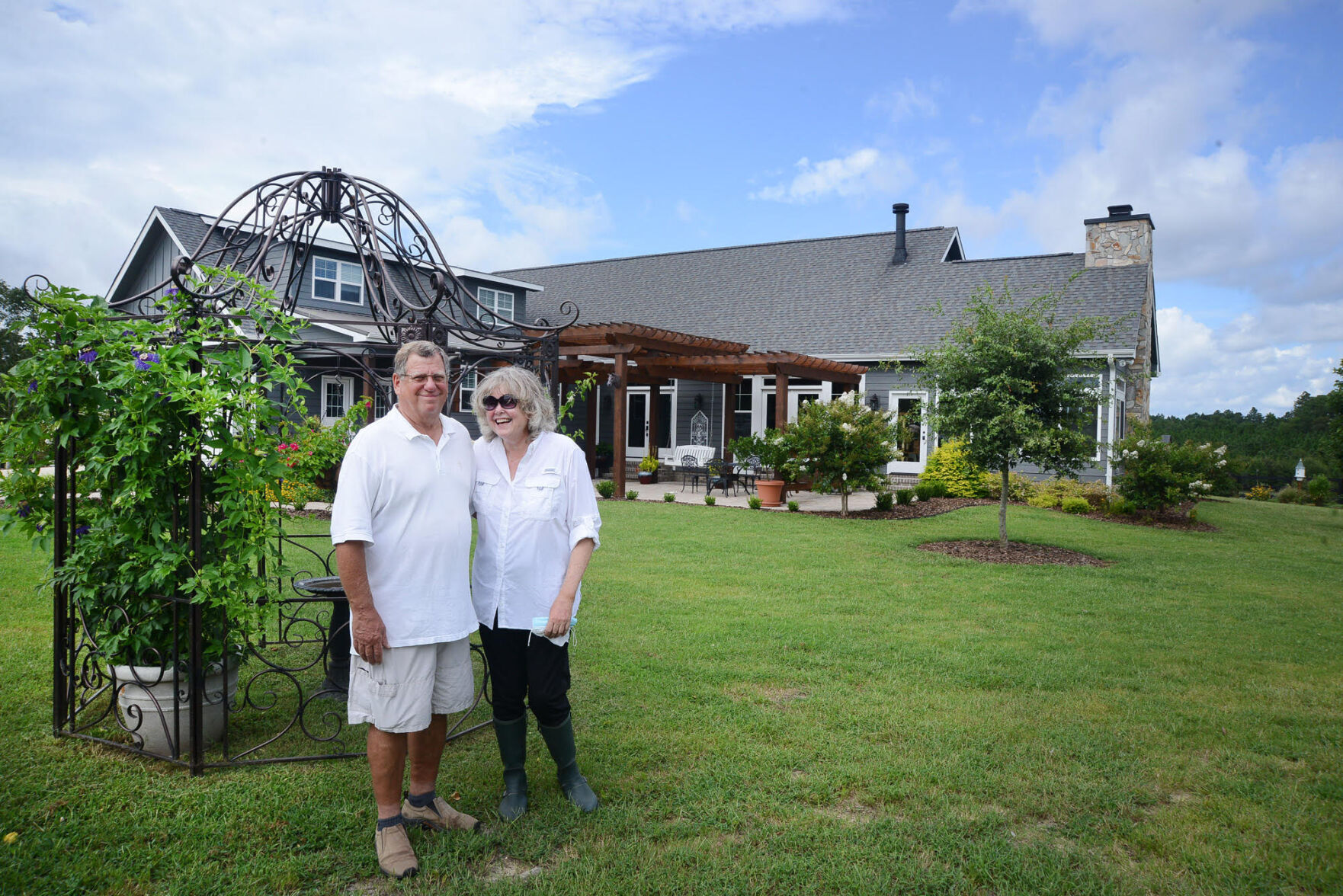 Gary and Ann Kunce at their farmhouse